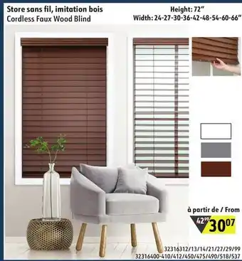 Sushi Shop Cordless faux wood blind offer
