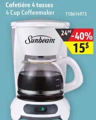 Sushi Shop Sunbeam 4 cup coffeemaker offer