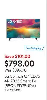 Walmart Lg 55 inch qned75 4k 2023 smart tv (55qned75ura) offer