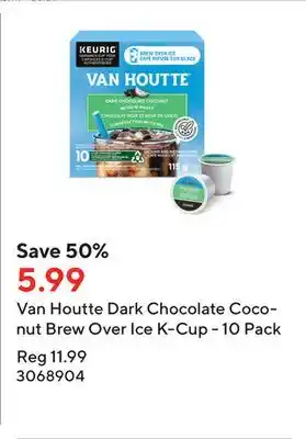 Staples Van houtte dark chocolate coconut brew over ice k-cup - 10 pack offer