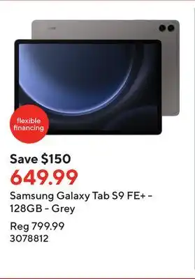 Staples Samsung galaxy tab s9 fe+ - 128gb - grey offer