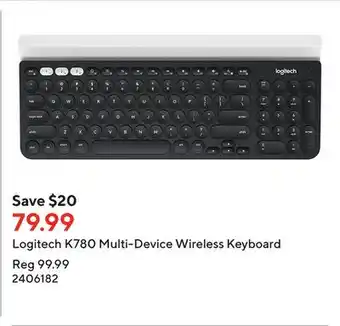 Staples Logitech k780 multi-device wireless keyboard offer