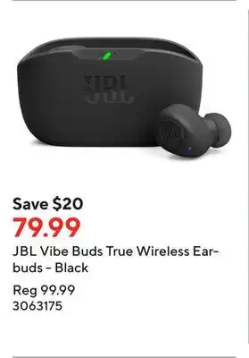 Staples Jbl vibe buds true wireless earbuds - black offer