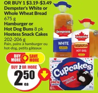FreshCo Dempster's white or whole wheat bread 675 g offer