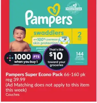 FreshCo Pampers super econo pack 66-160 pk offer