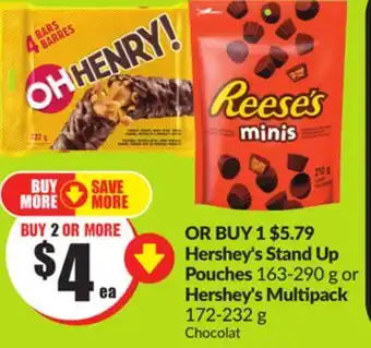 FreshCo Hershey's 163-290 g or hershey's multipack 172-232g offer