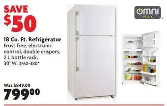 Home Hardware 18 cu. ft. refrigerator offer