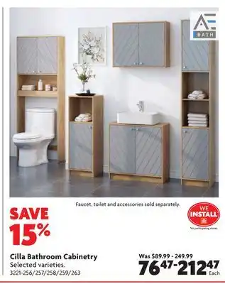 Home Hardware Cilla bathroom cabinetry offer