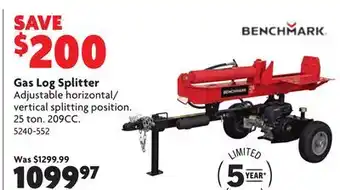 Home Hardware Gas log splitter offer