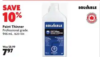 Home Hardware Paint thinner offer