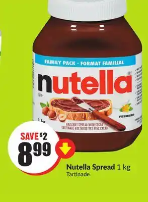 FreshCo Nutella spread 1 kg offer