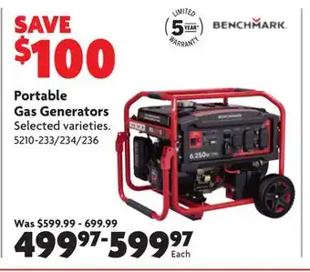 Home Hardware Portable gas generators offer
