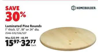 Home Hardware Laminated pine rounds offer