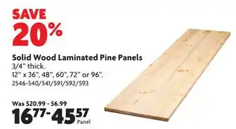Home Hardware Solid wood laminated pine panels offer