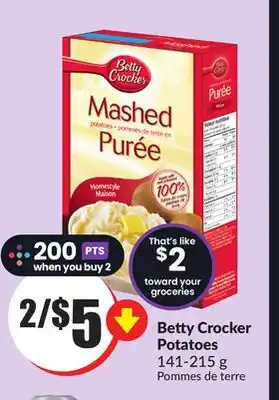 Chalo FreshCo Betty crocker potatoes 141-215 g offer