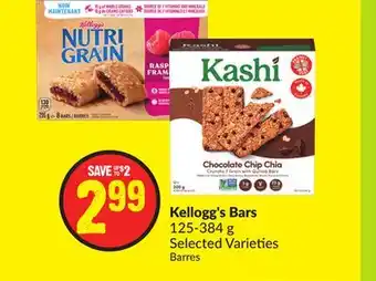 Chalo FreshCo Kellogg's bars 125-384 g selected varieties offer
