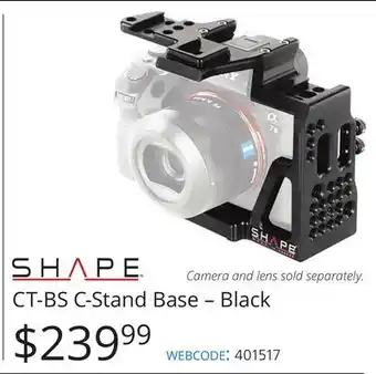 Vistek Shape ct-bs c-stand base-black offer