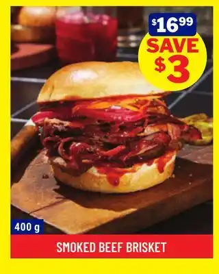 M & M Food Market Smoked beef brisket offer