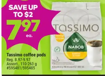 Giant Tiger Tassimo coffee pods offer