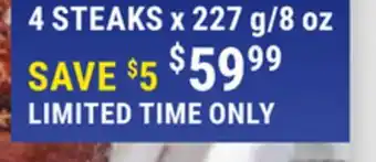 M & M Food Market Bacon wrapped beef filet mignons offer