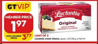 Giant Tiger Lactantia cream cheese offer