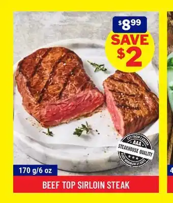 M & M Food Market Beef top sirloin steak offer