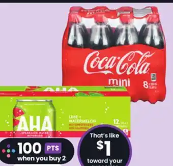 Chalo FreshCo Aha sparkling water 12x355 ml coca-cola soft drinks mini bottles 8x300 ml offer