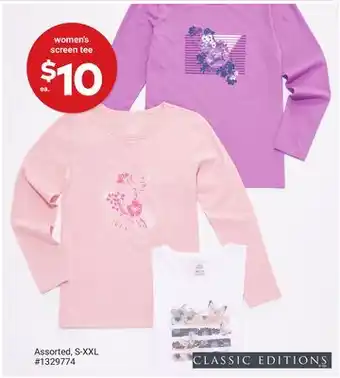 Giant Tiger Women's screen tee offer