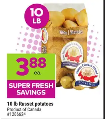 Giant Tiger 10 lb russet potatoes offer