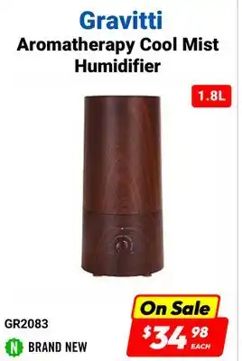 Factory Direct Gravitti aromatherapy cool mist humidifier offer