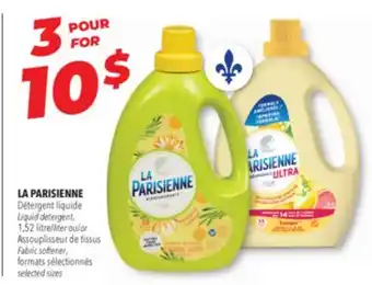 Familiprix La parisienne iquid detergent, 1,52 /litre fabric softener offer