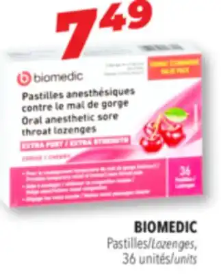 Familiprix Biomedic lozenges offer