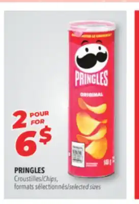 Familiprix Pringles chips selected sizes offer