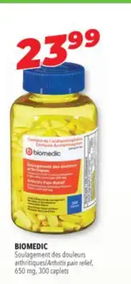 Familiprix Biomedic arthritis pain relief, 650 mg offer