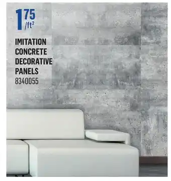 Canac Imitation concrete decorative panels offer