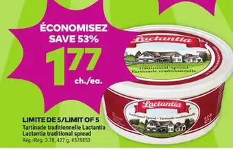 Giant Tiger Lactantia traditional spread offer