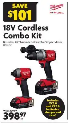 Home Hardware 18v cordless combo kit offer