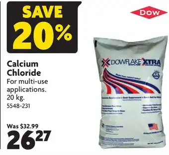 Home Hardware Calcium chloride offer