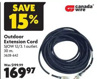 Home Hardware Outdoor extension cord offer