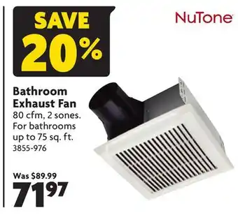 Home Hardware Bathroom exhaust fan offer