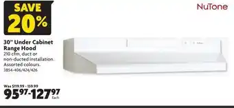 Home Hardware 30 under cabinet range hood offer