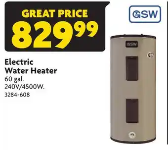 Home Hardware Electric water heater offer