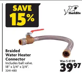 Home Hardware Braided water heater connector offer