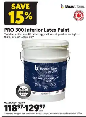 Home Hardware Pro 300 interior latex paint offer