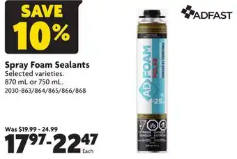 Home Hardware Spray foam sealants offer
