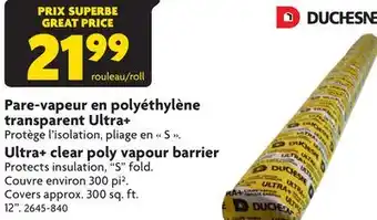Home Hardware Ultra+ clear poly vapour barrier offer