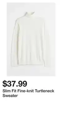 H&M Slim fit fine-knit turtleneck sweater offer