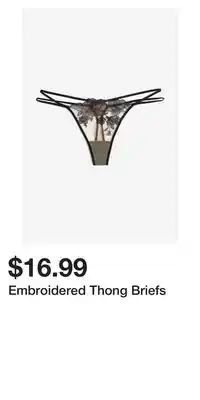 H&M Embroidered thong briefs offer