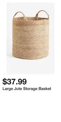 H&M Large jute storage basket offer