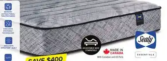 Leon's Sealy essentials mya plush queen mattress offer